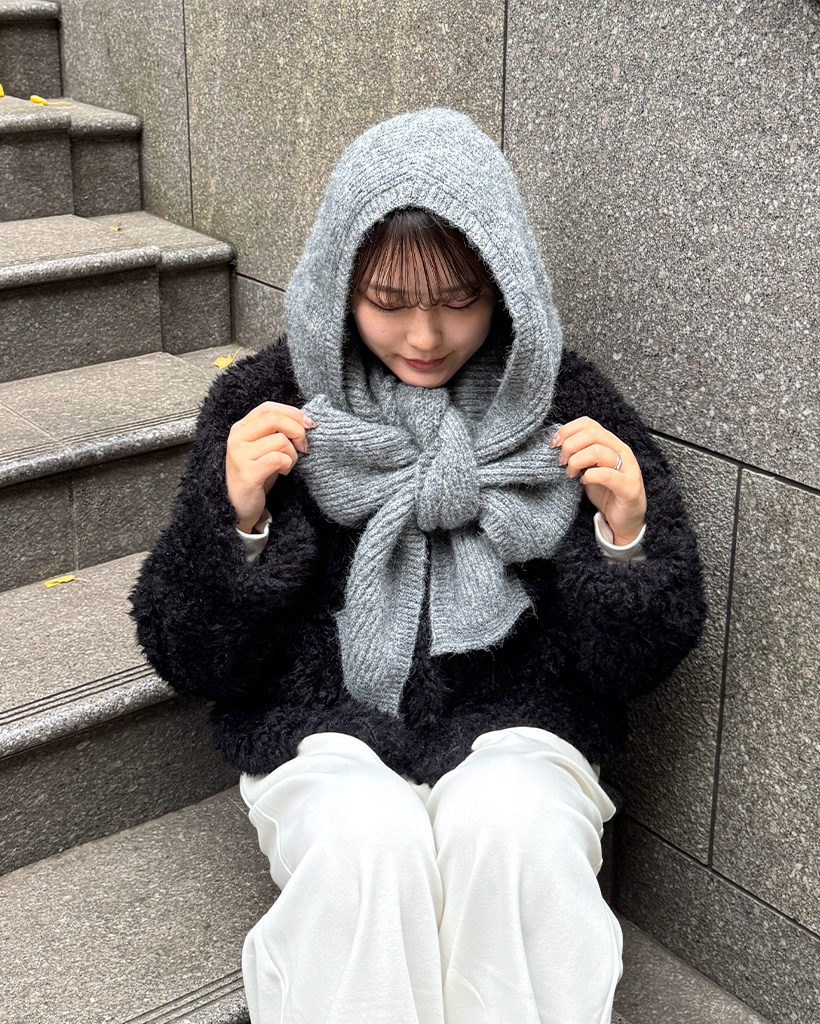 ニットフードマフラー | ファッション通販サイト NUGU