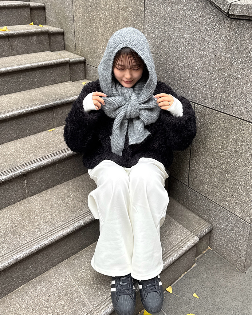 ニットフードマフラー | ファッション通販サイト NUGU
