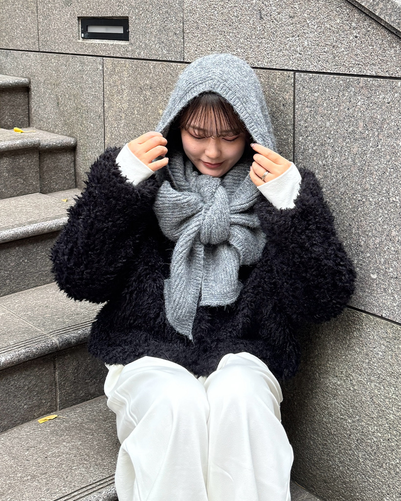 ニットフードマフラー | ファッション通販サイト NUGU
