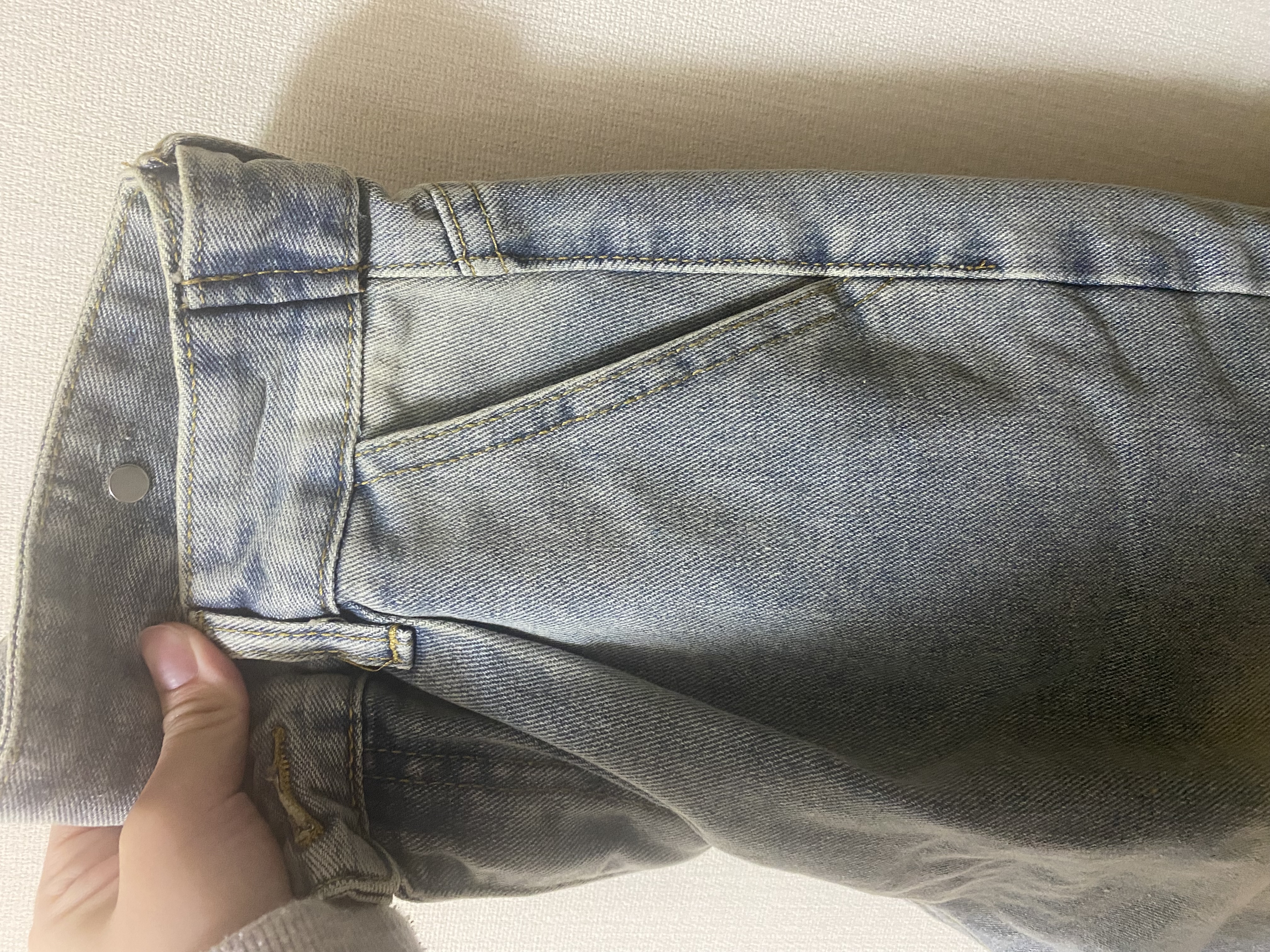 ワイドタック入りデニムバミューダパンツ | ファッション通販