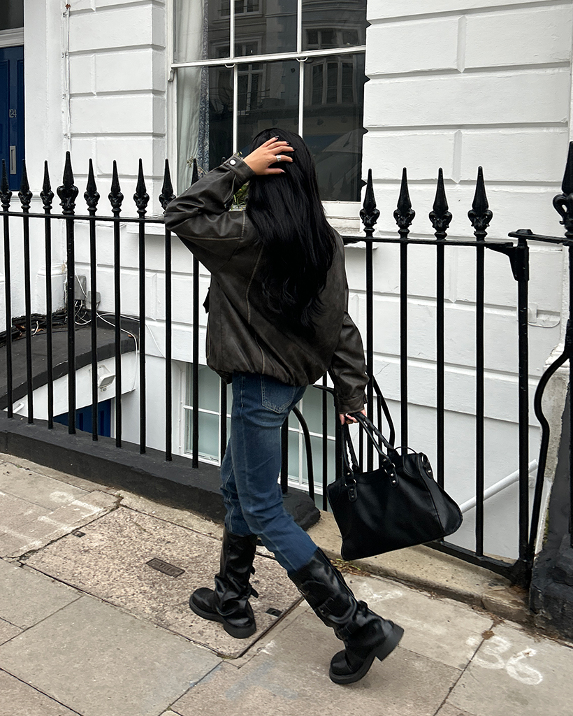 BEST 50] ビンテージウォッシュフラップポケットレザーブルゾン