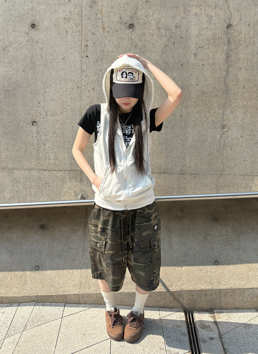 ブラウンフード付きベスト 楽天市場】フード付きベスト レディース 春 秋冬 ニットベスト