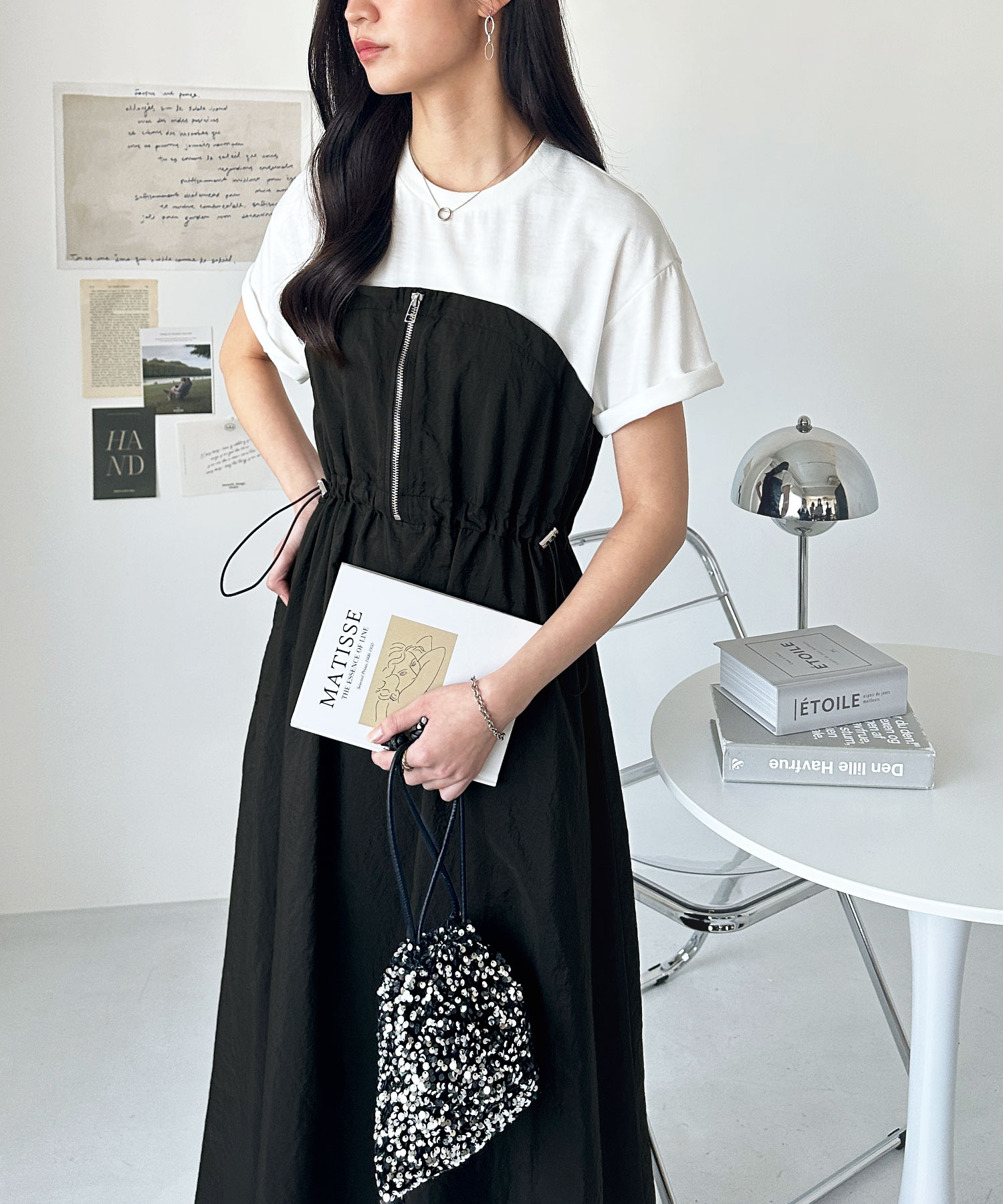 ハーフジップビスチェドッキングワンピース | ファッション通販サイト NUGU