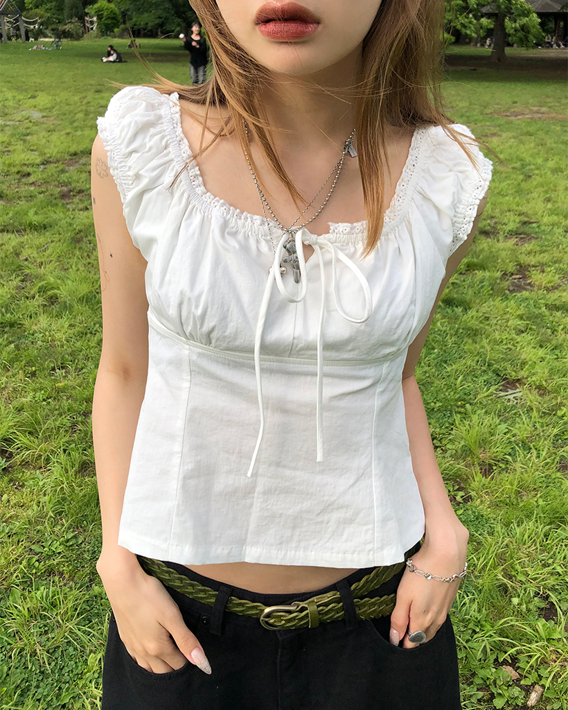 Drawer ノースリーブトップス　サイズ2 グレー Drawer ノースリーブトップス サイズ2 グレー