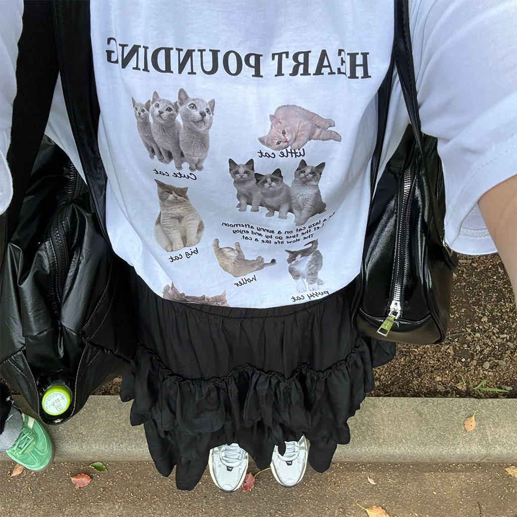 heavena by marcjacobs 猫プリント Tシャツ グレー heavena by marcjacobs 猫プリント Tシャツ グレー ネコプリント
