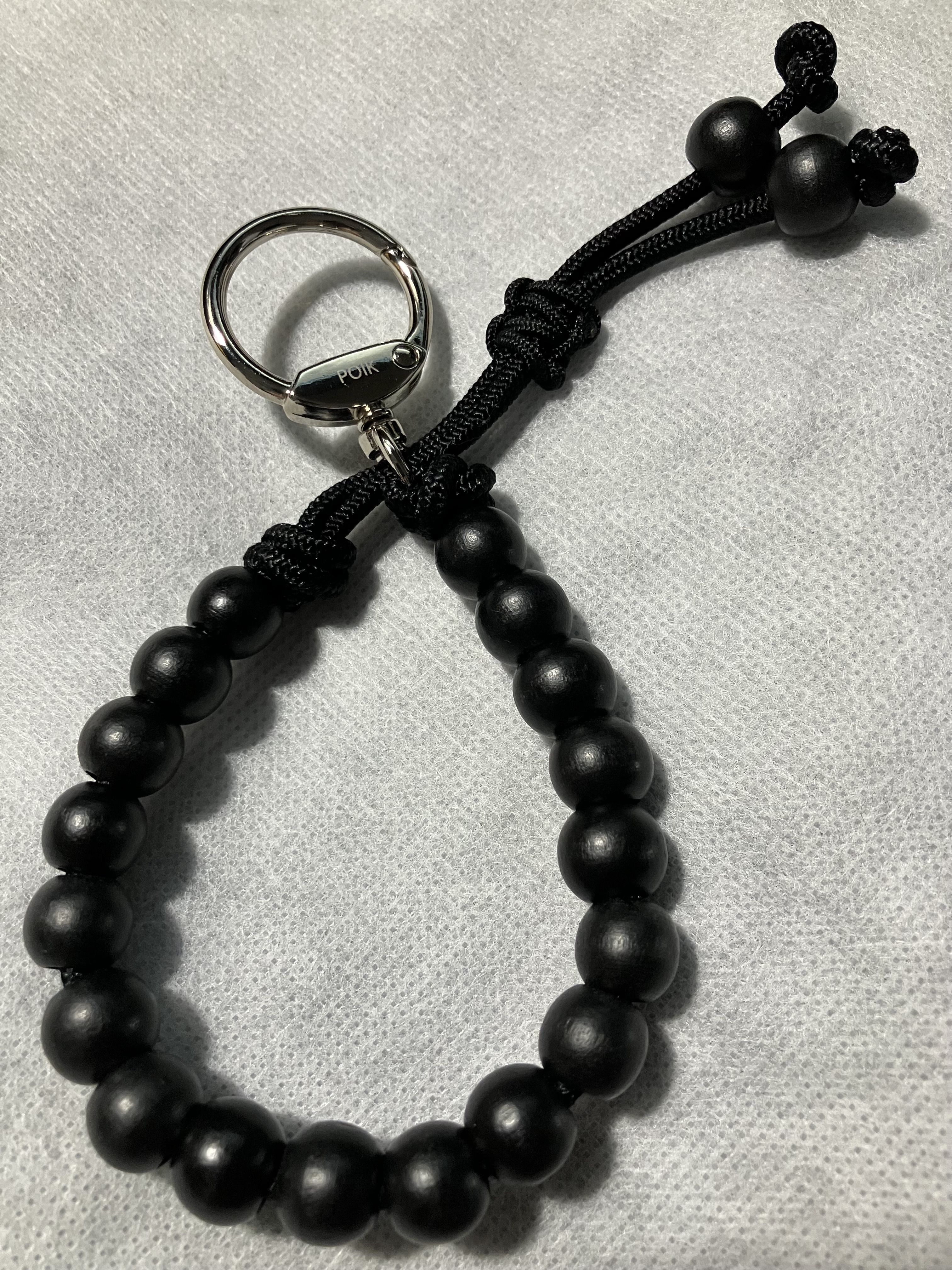 確認ページ♡ウッドキーホルダー BEST 50] [3回再販](ORIGINAL) コードノットウッドキーリング (black