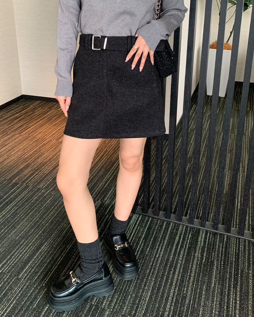 ベルトセットミニスカート
