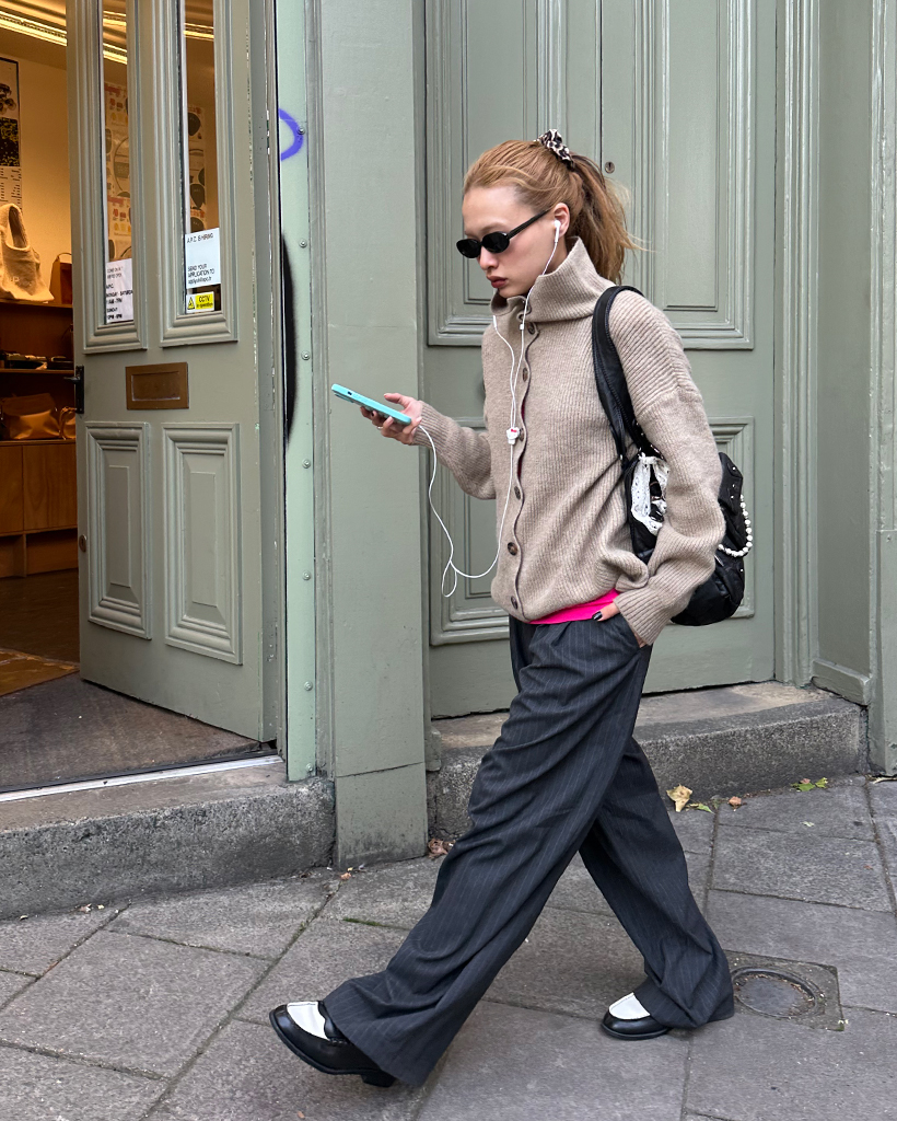 pelleq 2018 aw ストライプスラックス pelleq 2018 aw ストライプ