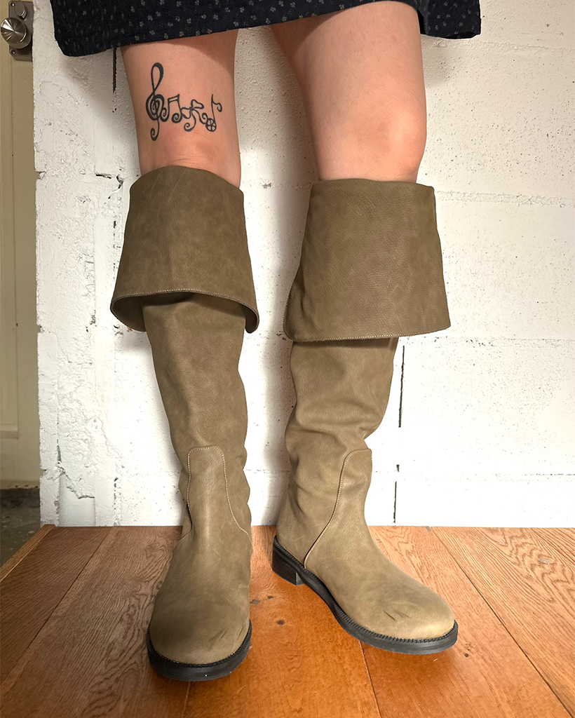 2WAYラップニーハイレザーブーツ