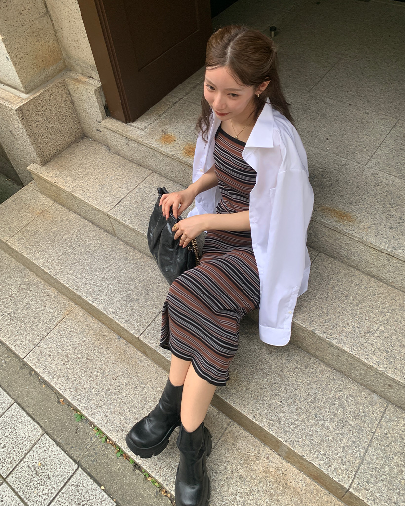 アトリエgg★2025ハーバーキャミソール19ハーフ①★ワンピースボーダー アトリエgg☆2025ハーバーキャミソール19ハーフ①☆ワンピース