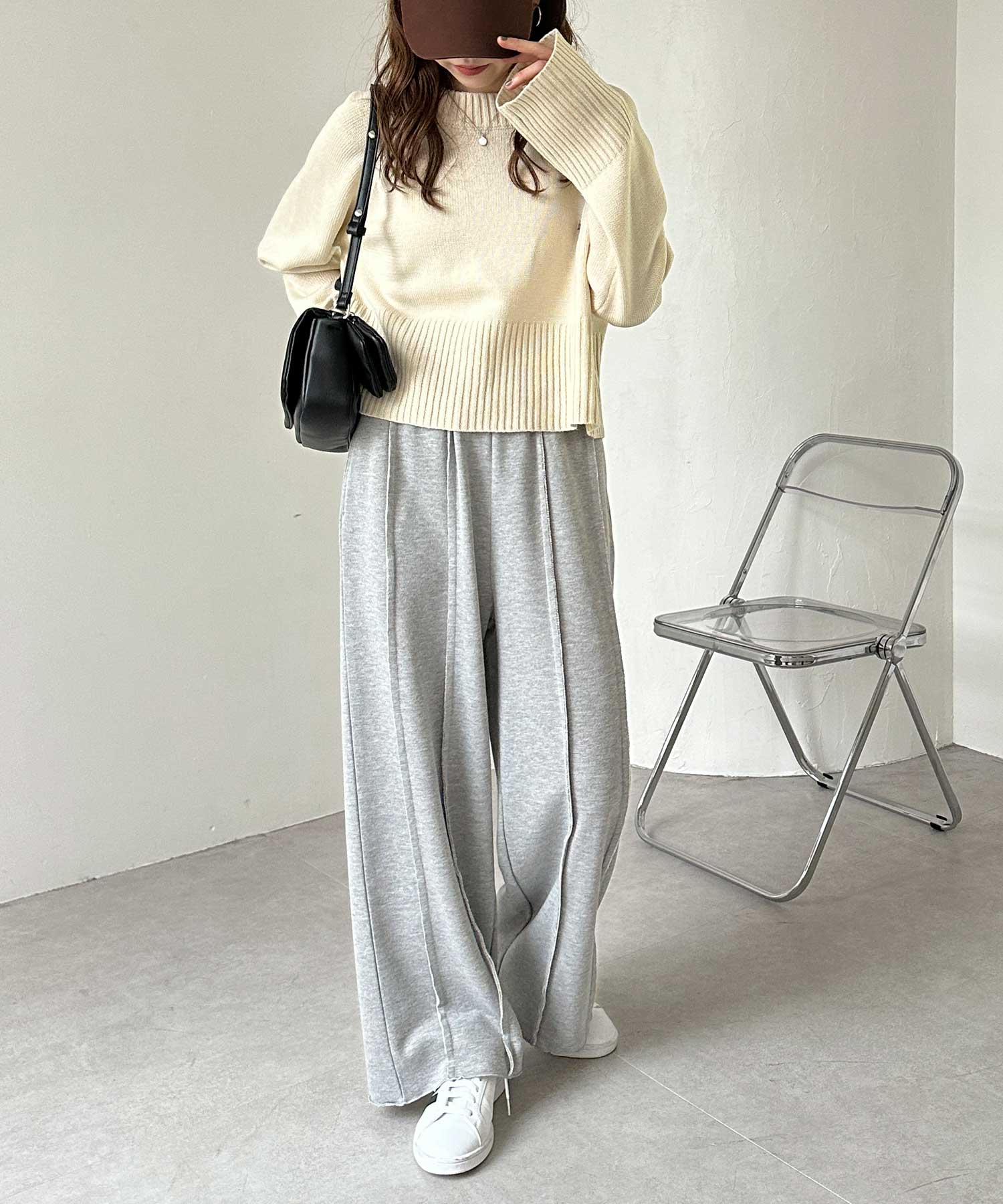 新色追加】フロントラインワイドスウェットパンツ