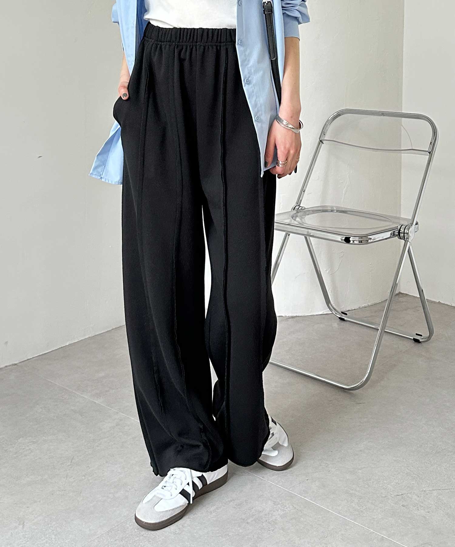 新色追加】フロントラインワイドスウェットパンツ