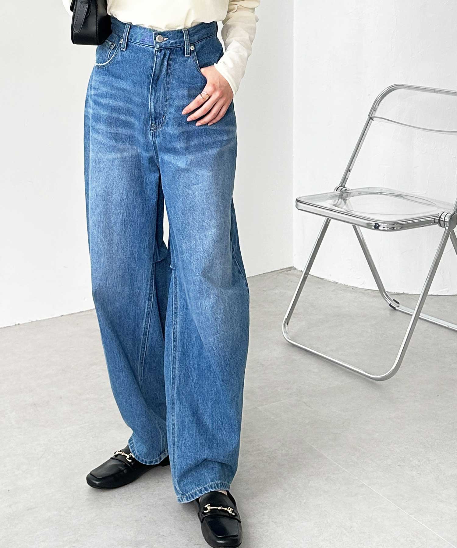 HUF バレルレッグデニム セール】ワッシャー加工/バレルレッグデニム（デニムパンツ