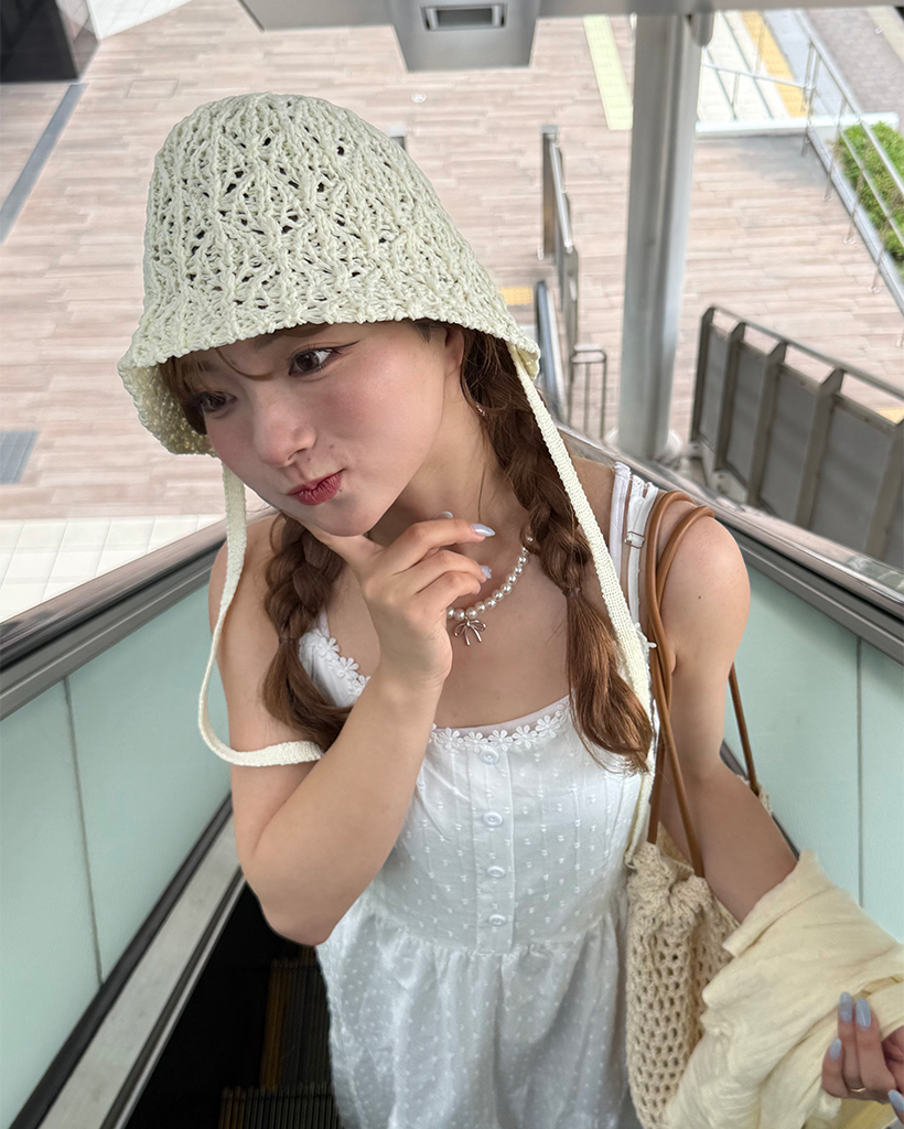 麦わらストラップバケットハット | ファッション通販サイト NUGU