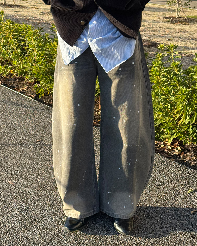 （ユニセックス）プリントヴィンテージバルーンパンツ