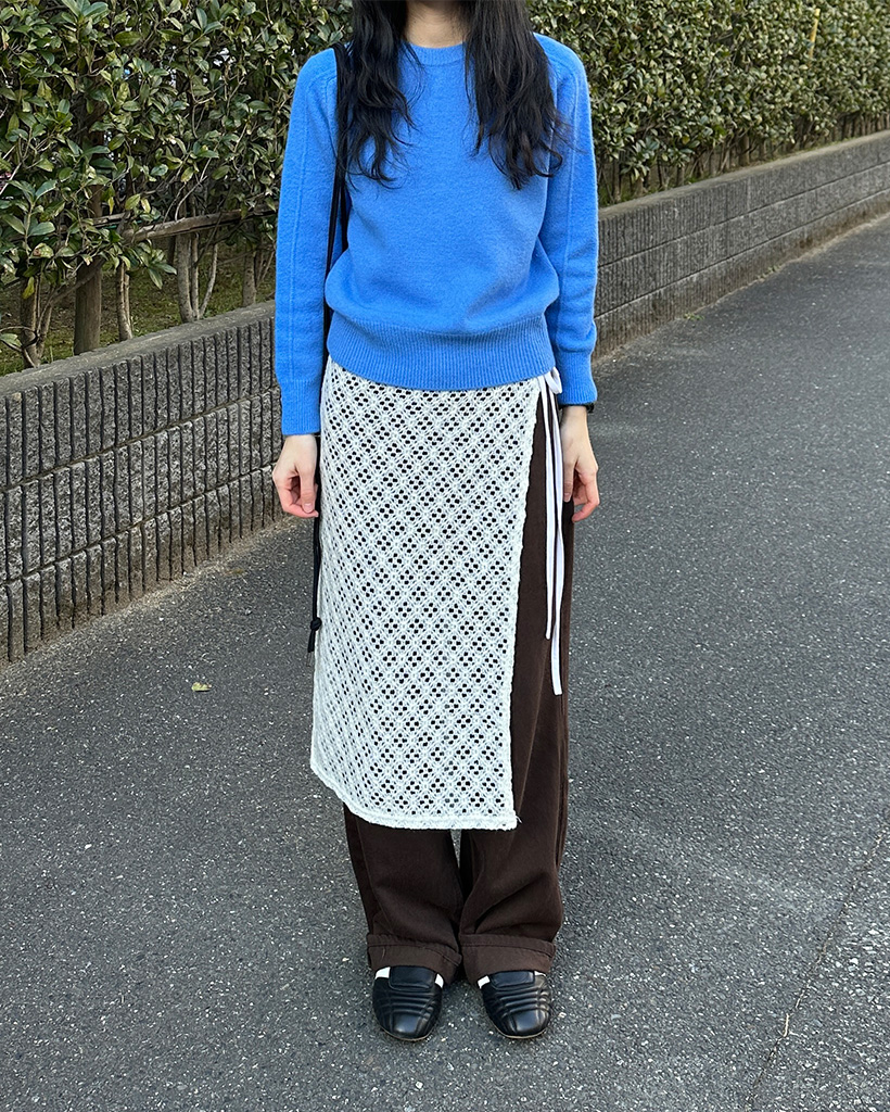 『archivio』(38) クラシカルネイビー レイヤードスカート AZUL BY MOUSSY | 【PLUS】コンビネーションレイヤードスカート