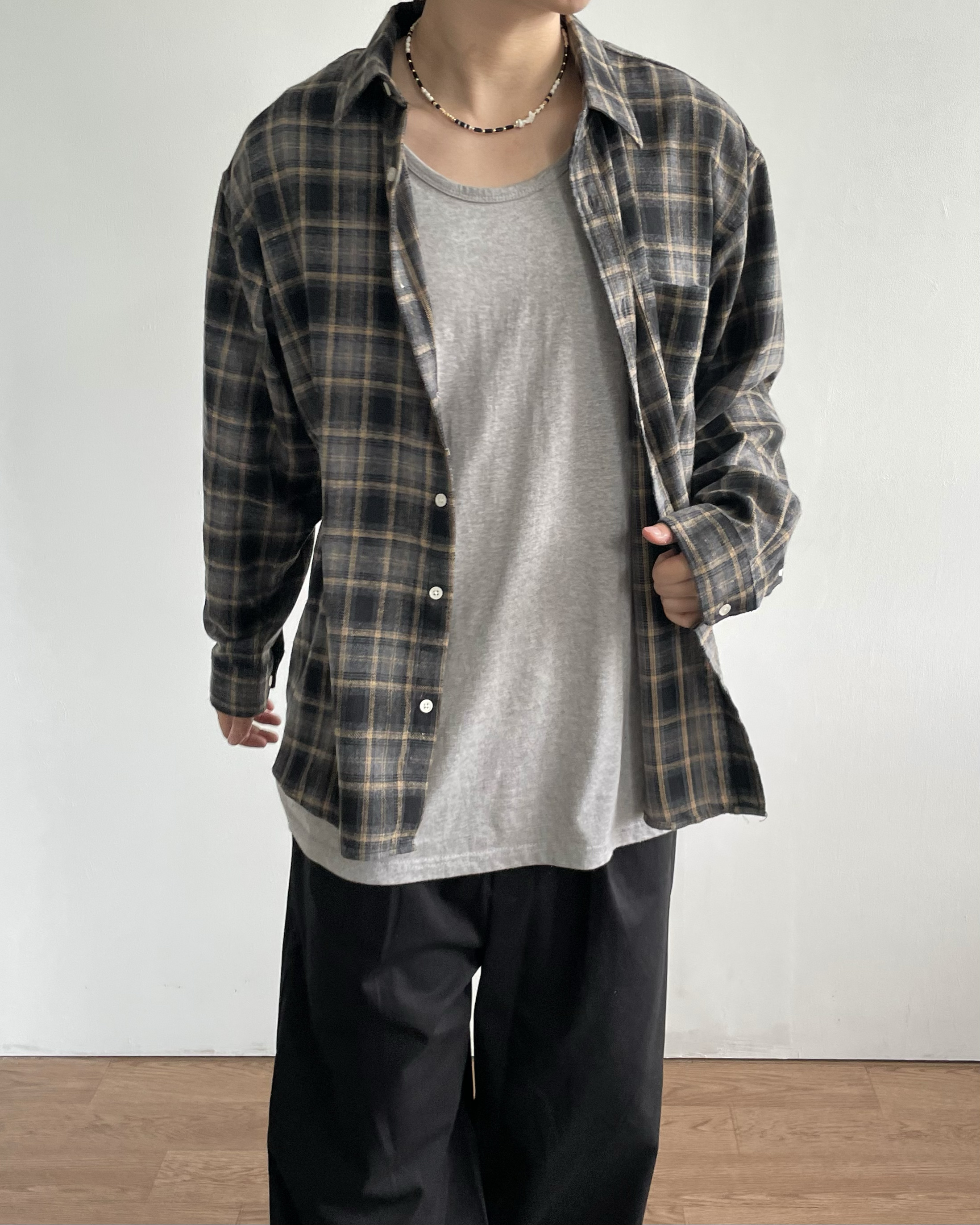 (3color)ヴィンテージチェックシャツ