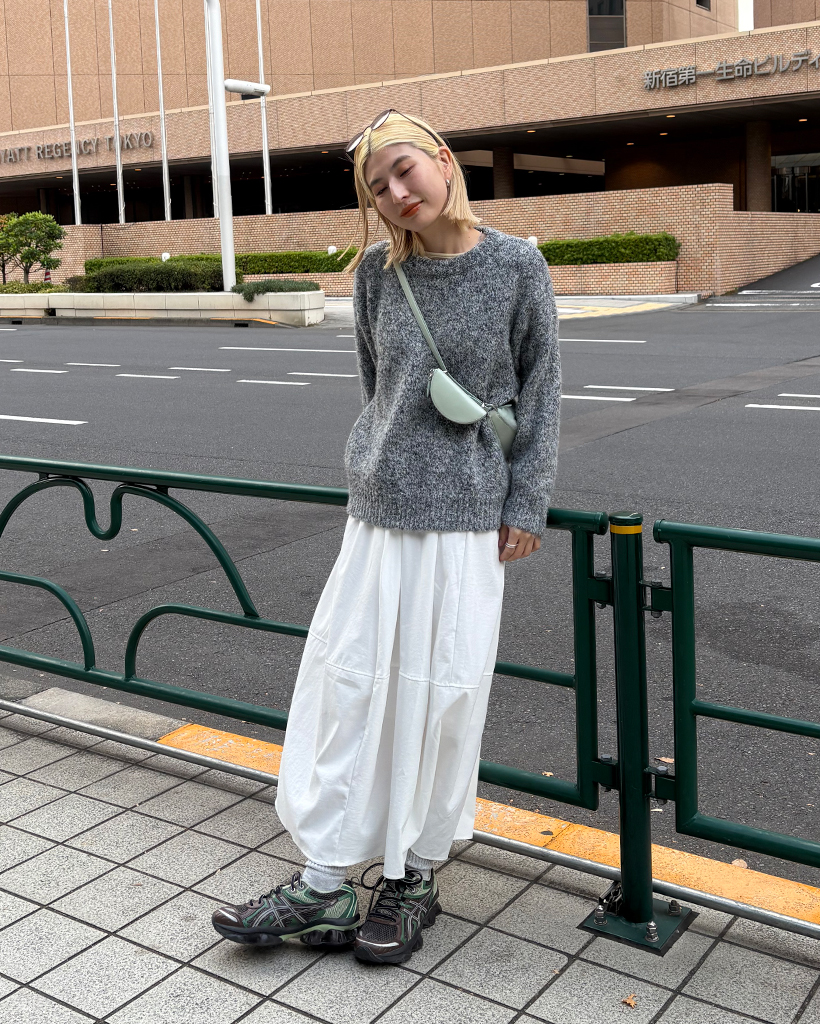 ウエストゴムセンターヨークロングスカート