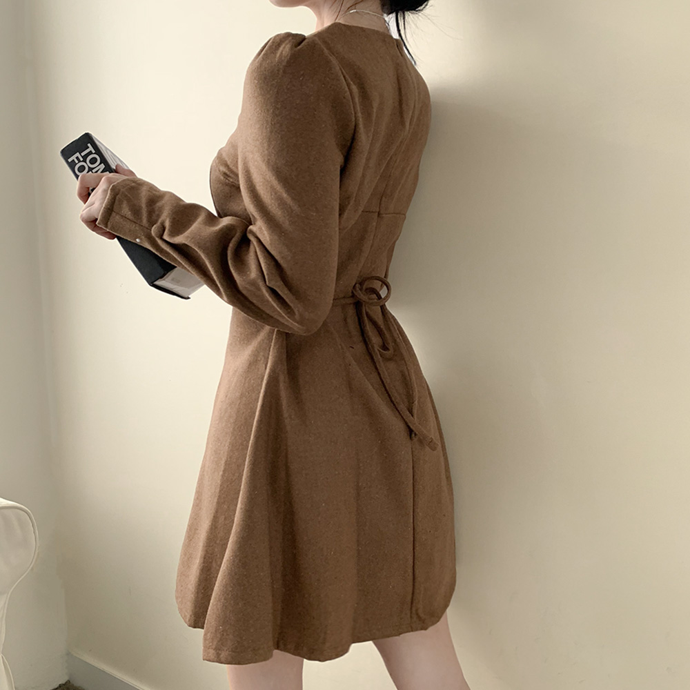 ルミニョンワンピース 3color] セレブに見えるリボンミニワンピース | ファッション