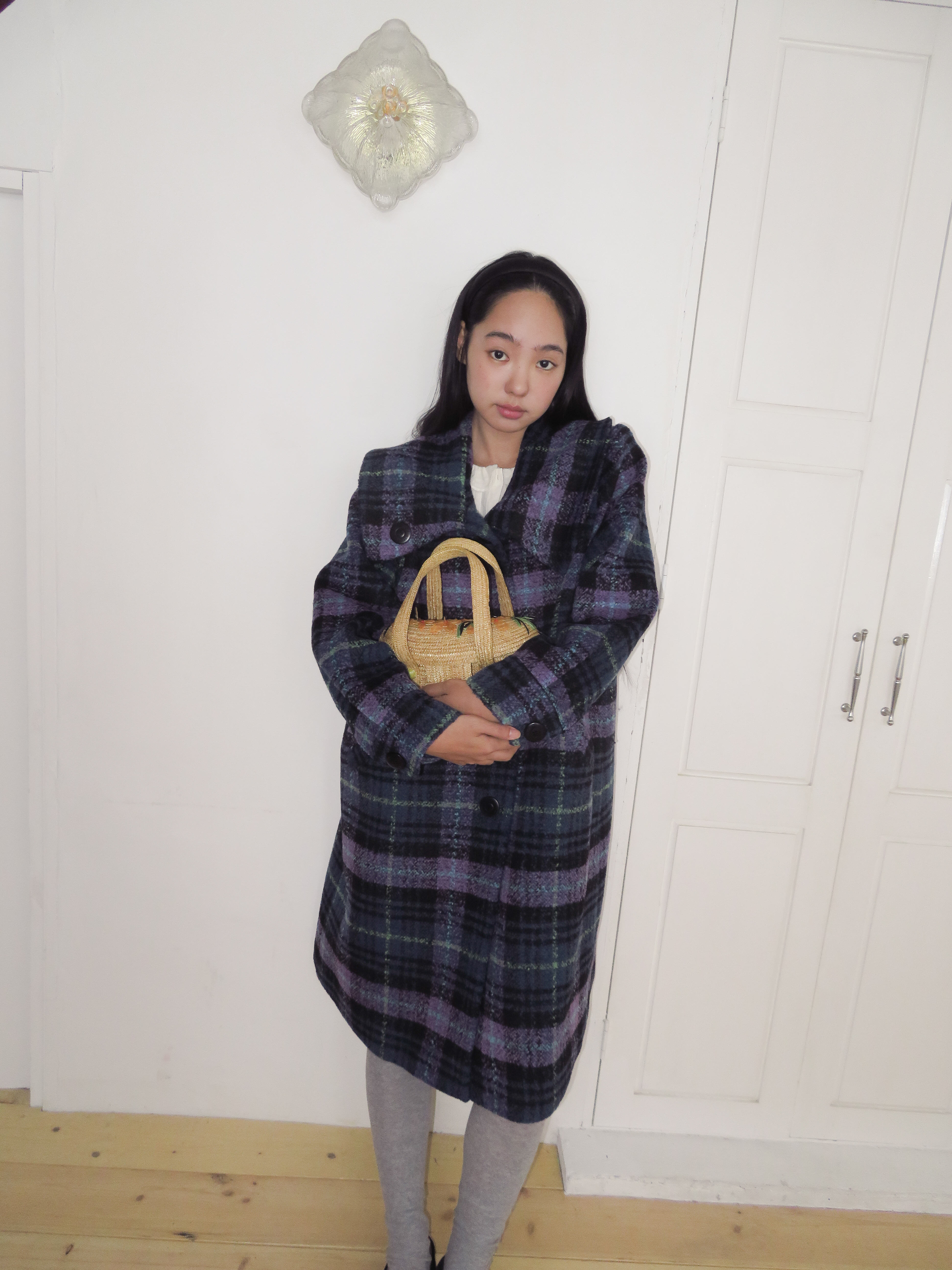 Sailor Collar Overfit Coat, Navy