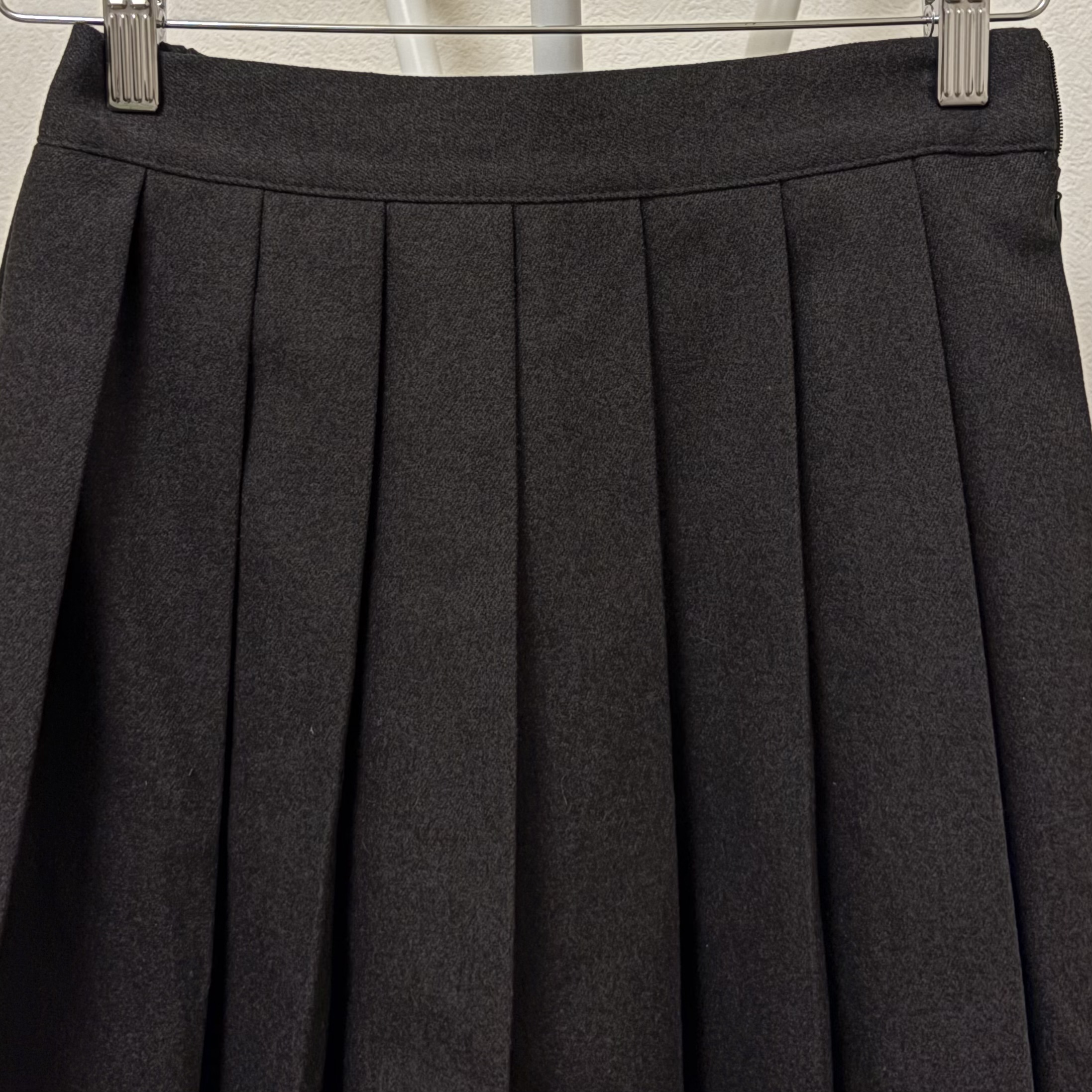 いい感じ]ウール調クラシックプリーツミディスカート（2color