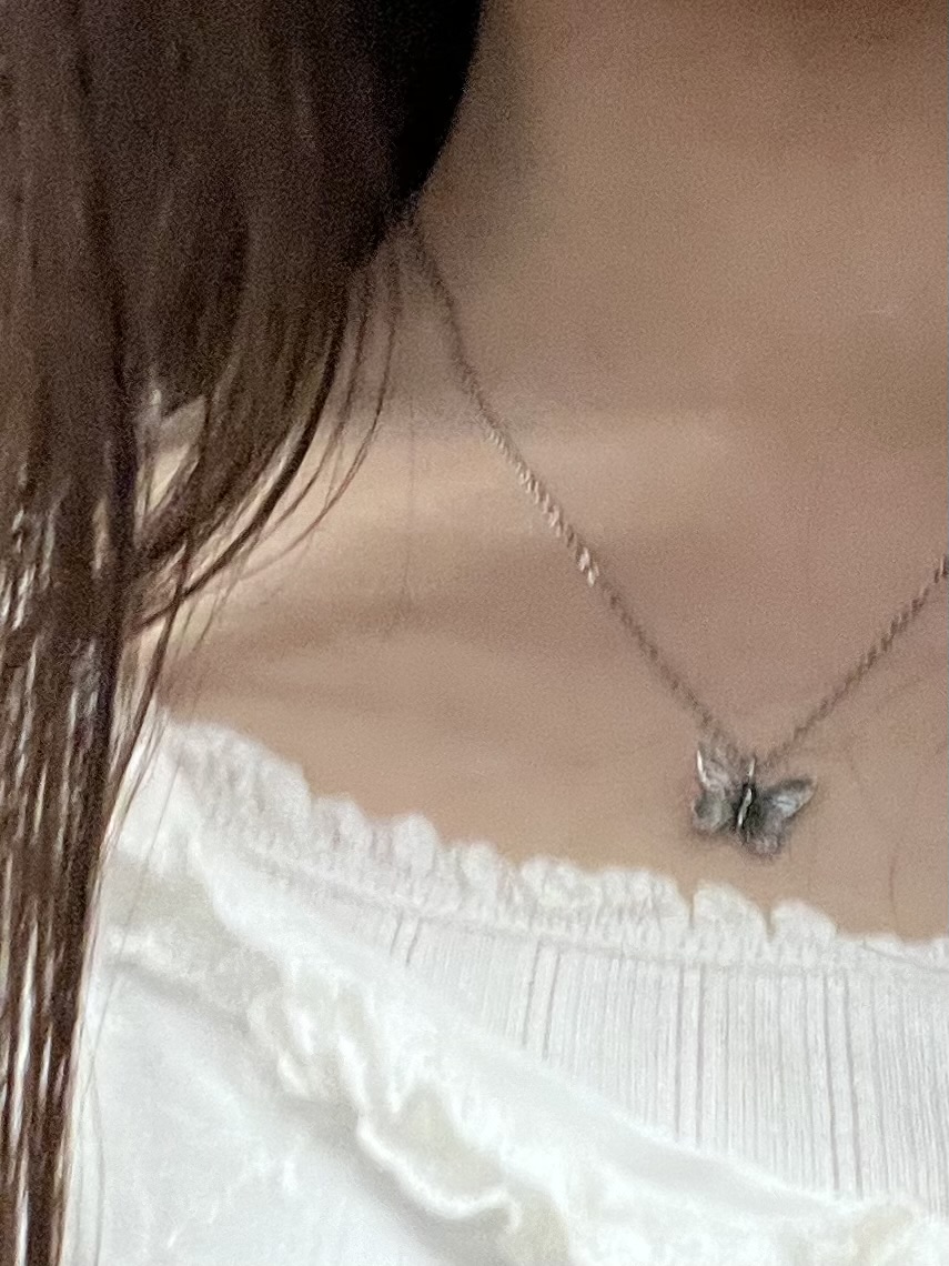 バタフライネックレス 楽天市場】【Butterfly Pave Necklace】 K10/K18/Pt900