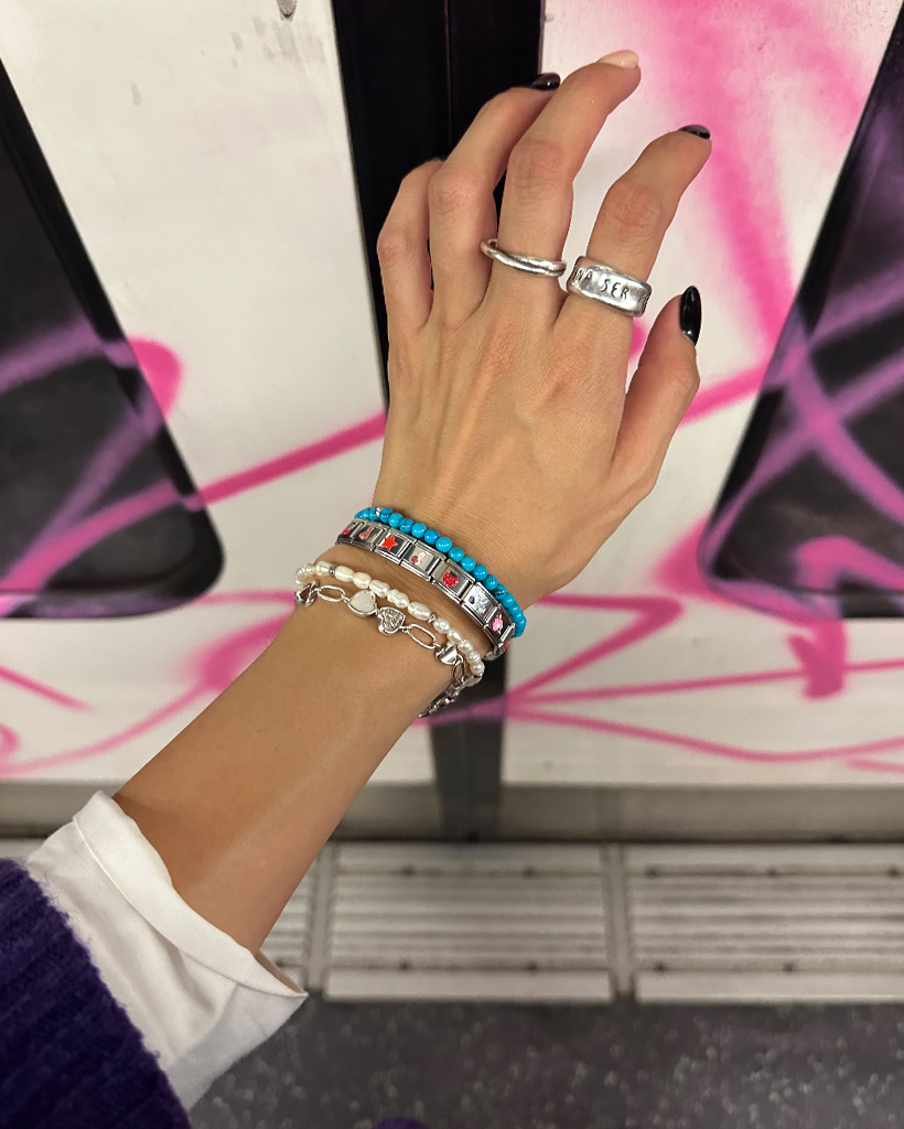 ターコイズブルーストーンブレスレット | ファッション通販サイト NUGU