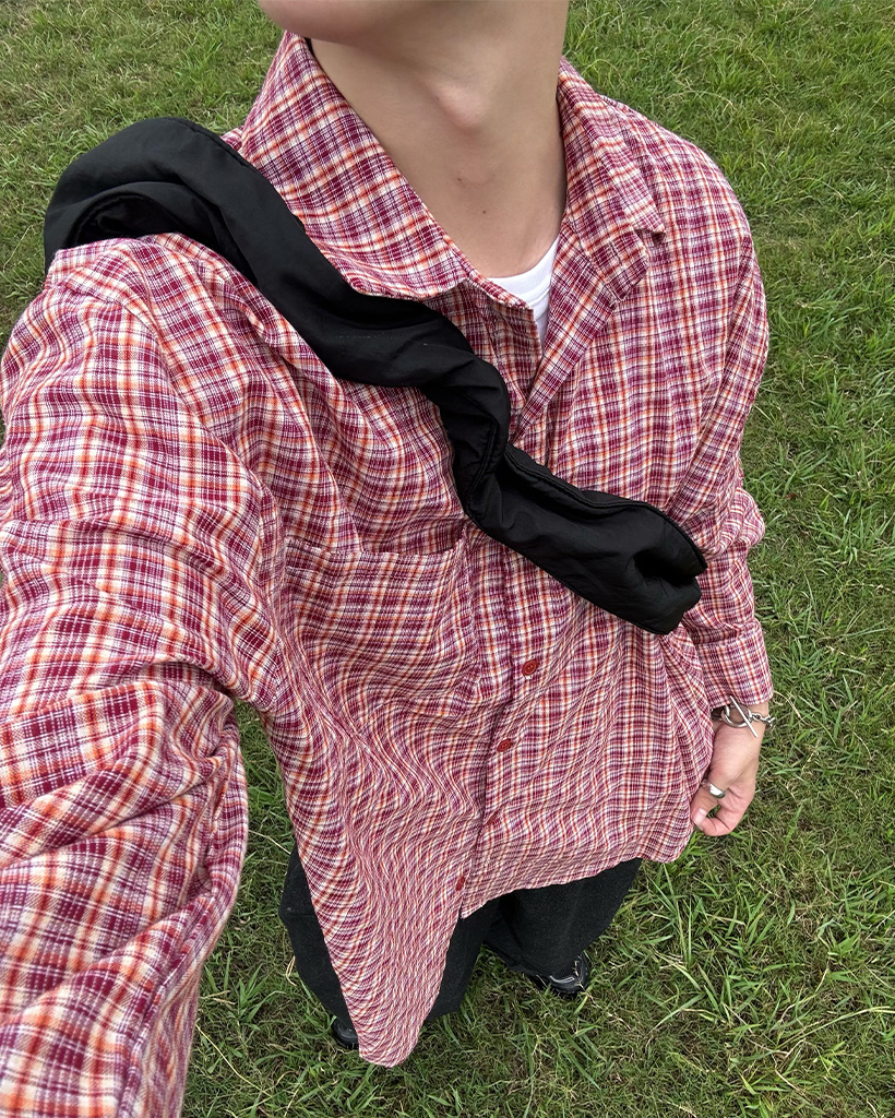 （ユニセックス）ヴィンテージチェックシャツ