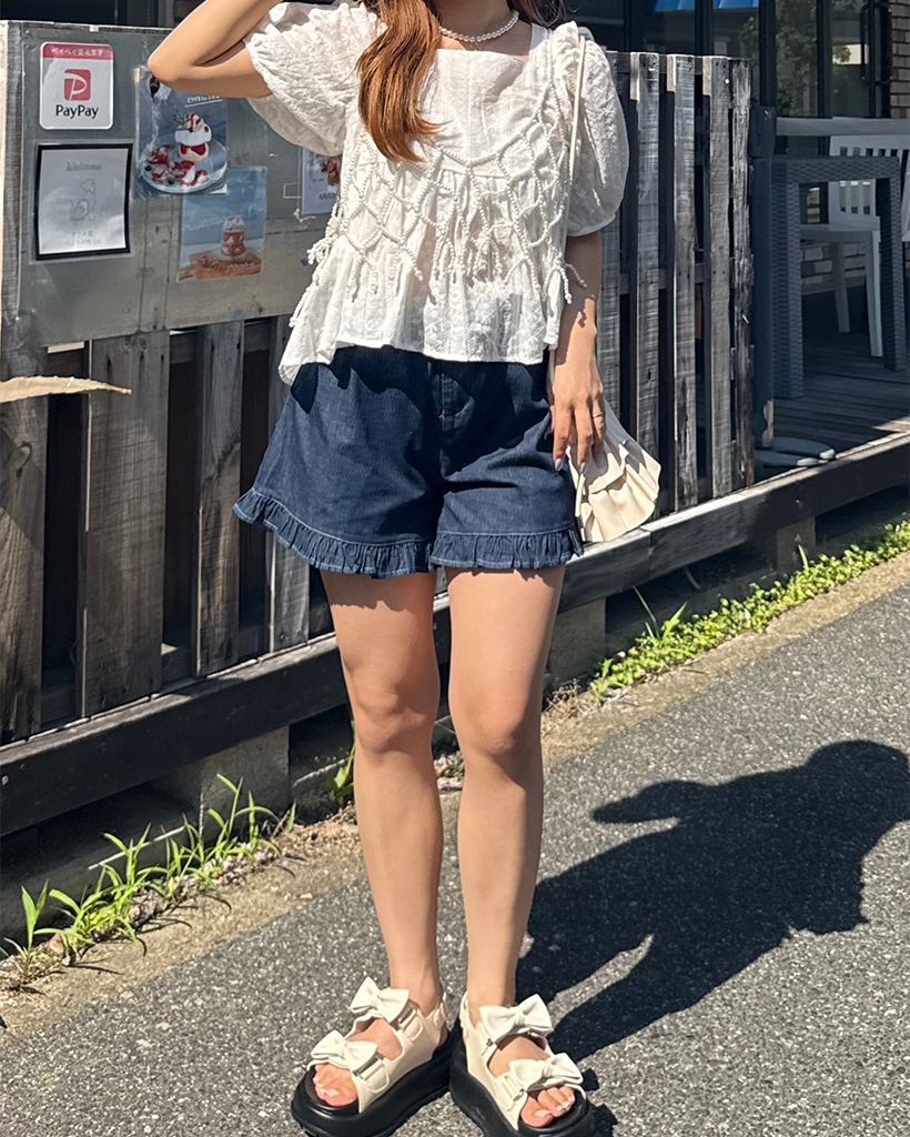 【匿名配送】 MARS Sugar Gloss デニム フリルショートパンツ 匿名配送】 MARS Sugar Gloss デニム フリルショートパンツ - メルカリ