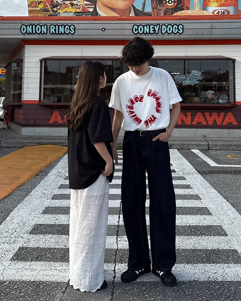 DECEPTION ロゴ ラバーパッチ Tシャツ 2色 White Black 送料込み THE BLACK EYE PATCH ブラックアイパッチ 23SS DANGER HOT LABEL