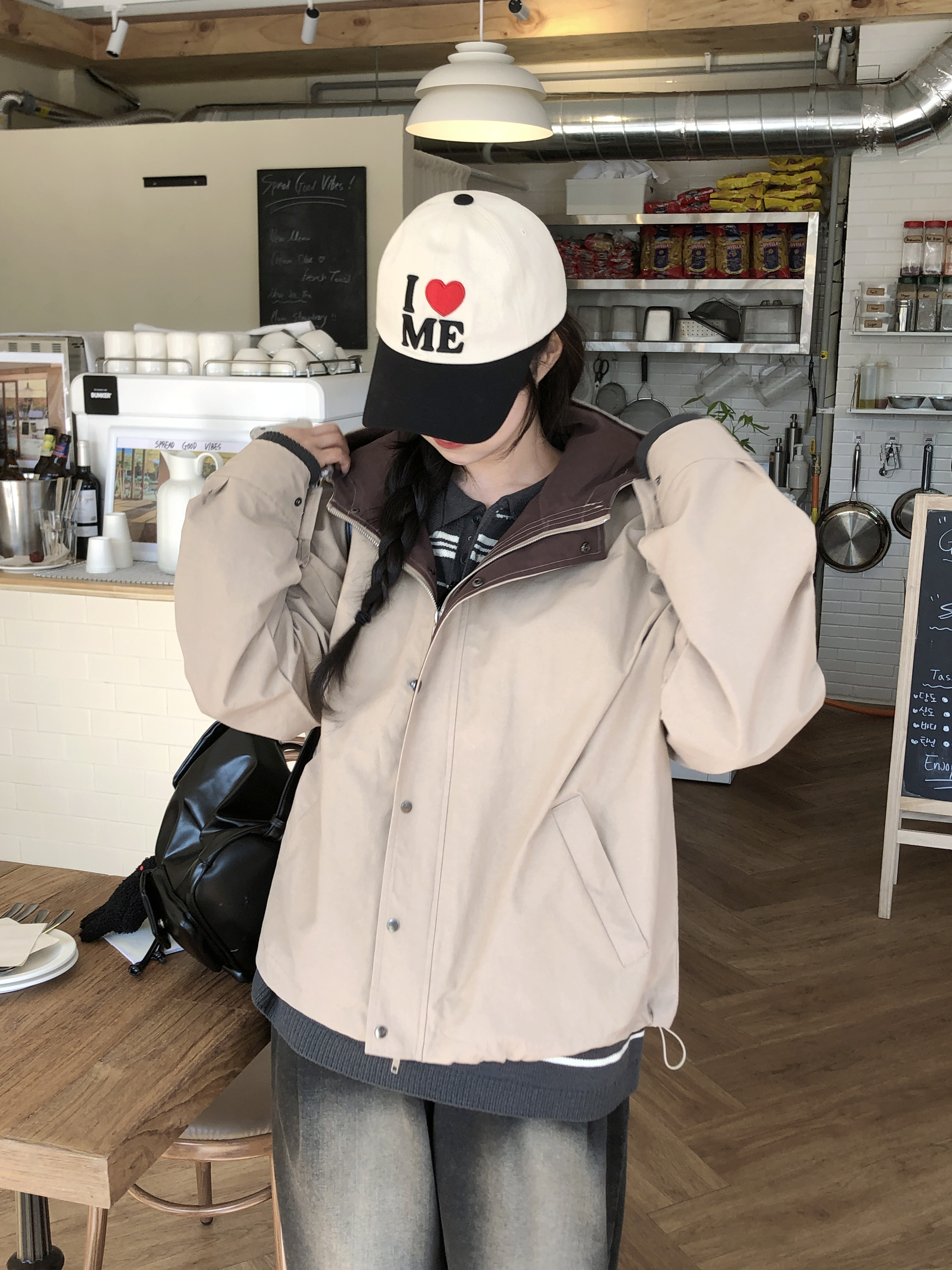 NUGU ワイドポケットミリタリーパディングジャケット UNISEX]バイ