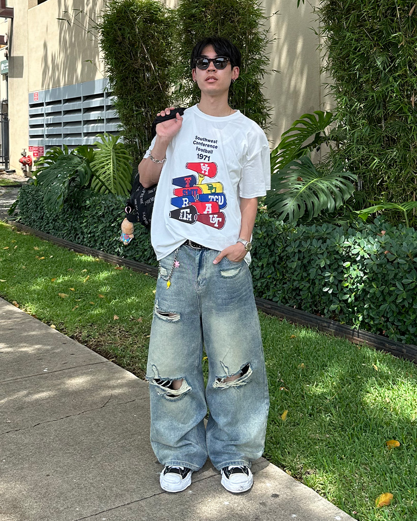 ユニセックス）カラフルプリント半袖Tシャツ | ファッション通販