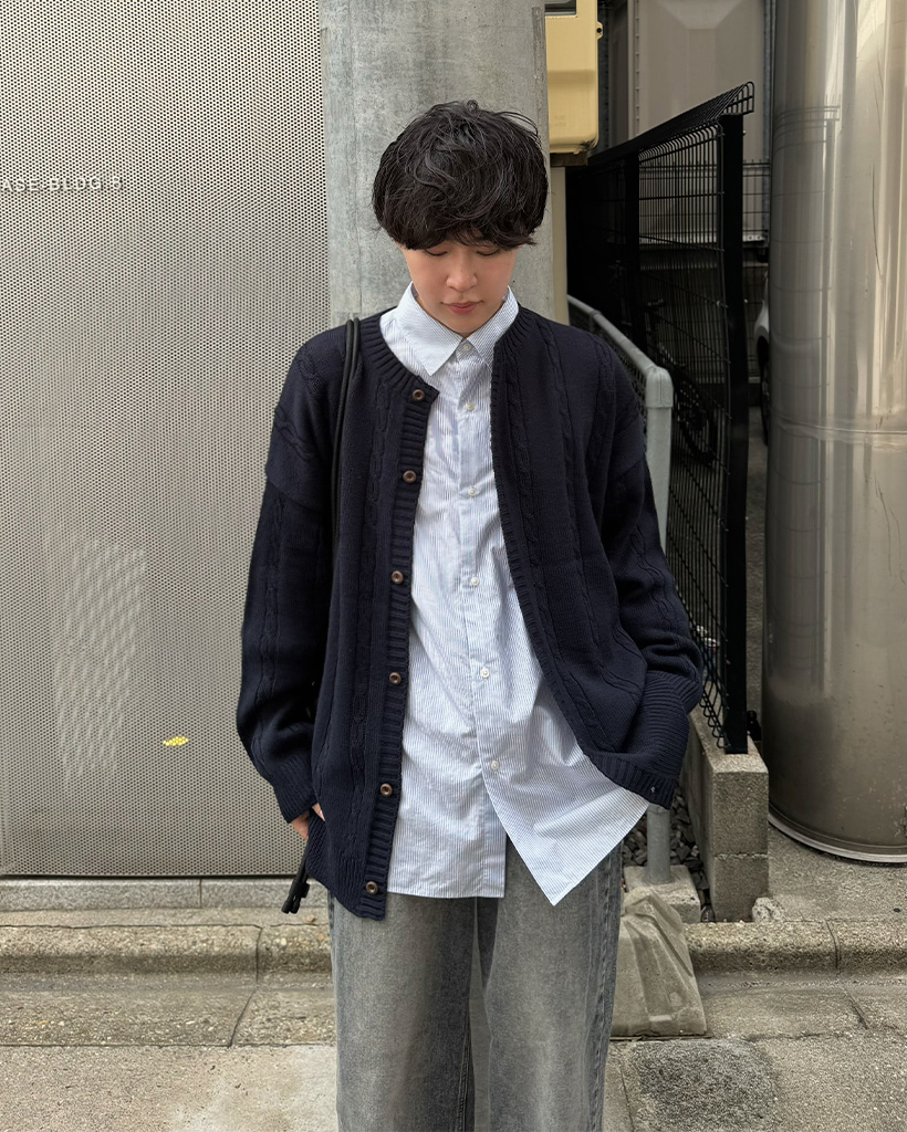 ユニセックス）ケーブルラウンドカーディガン | ファッション通販