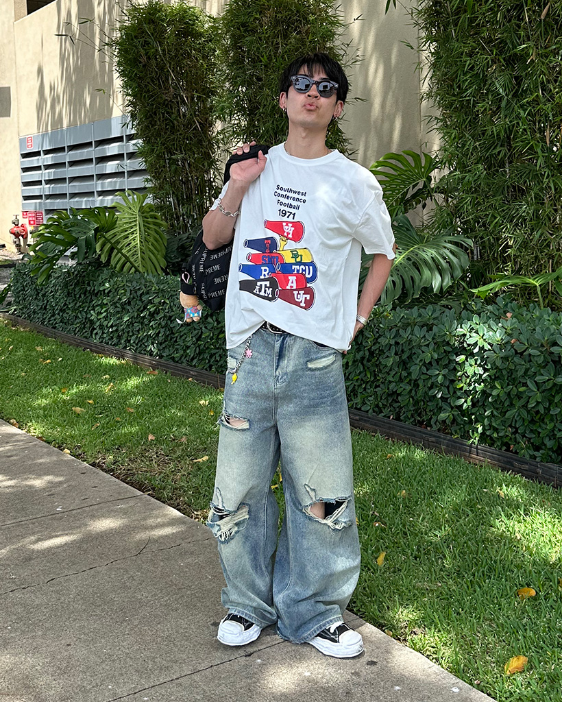 ユニセックス）カラフルプリント半袖Tシャツ | ファッション通販