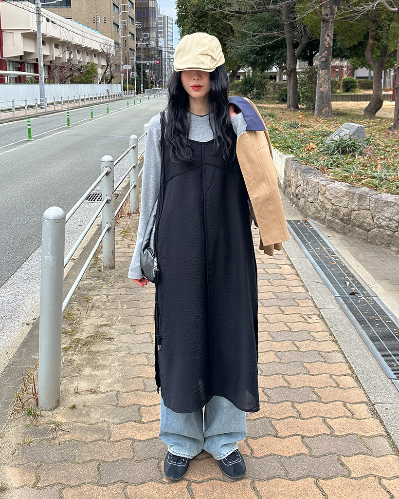 レイヤードキャミロングワンピース | ファッション通販サイト NUGU