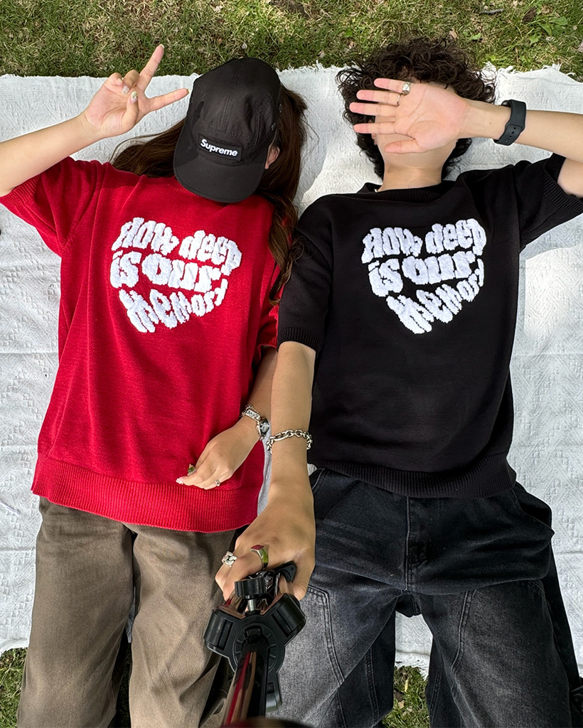 ゆ*こ様 ハートクローゼット　半袖ポロネックリブニット Heart closet 半袖ポロネックリブニットブラックL ハトクロ