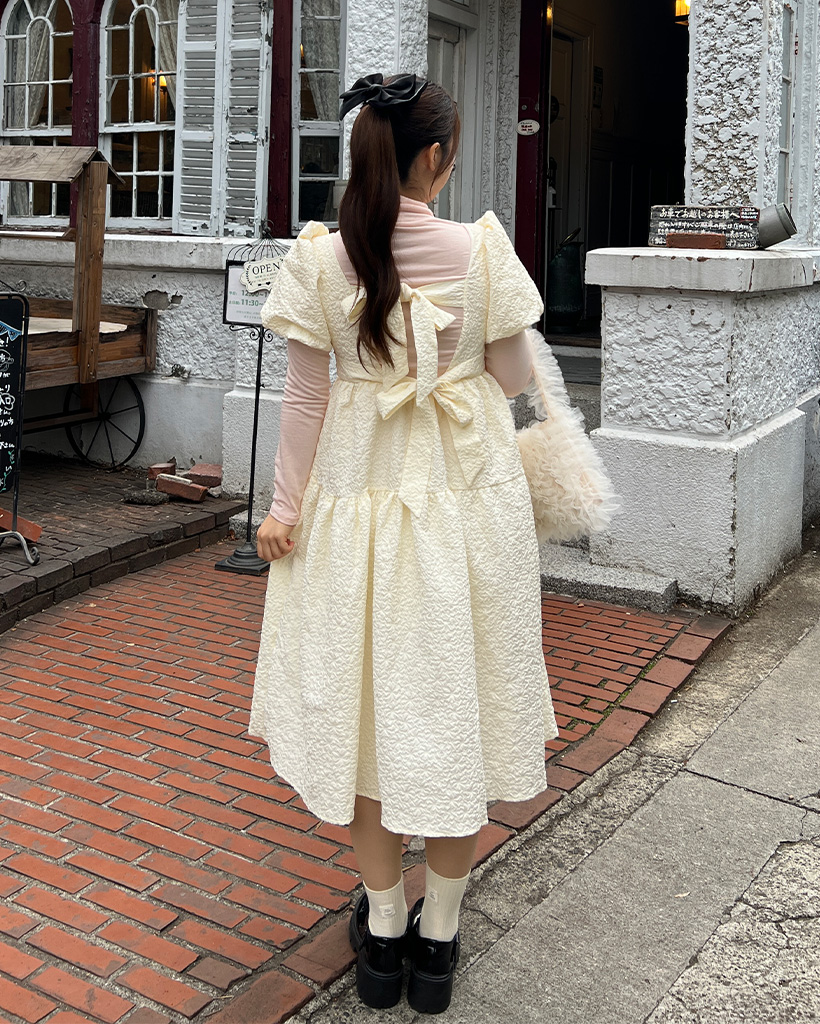 ジャガードバックリボンワンピース 801EFB6E-C233-4BE2-9395-