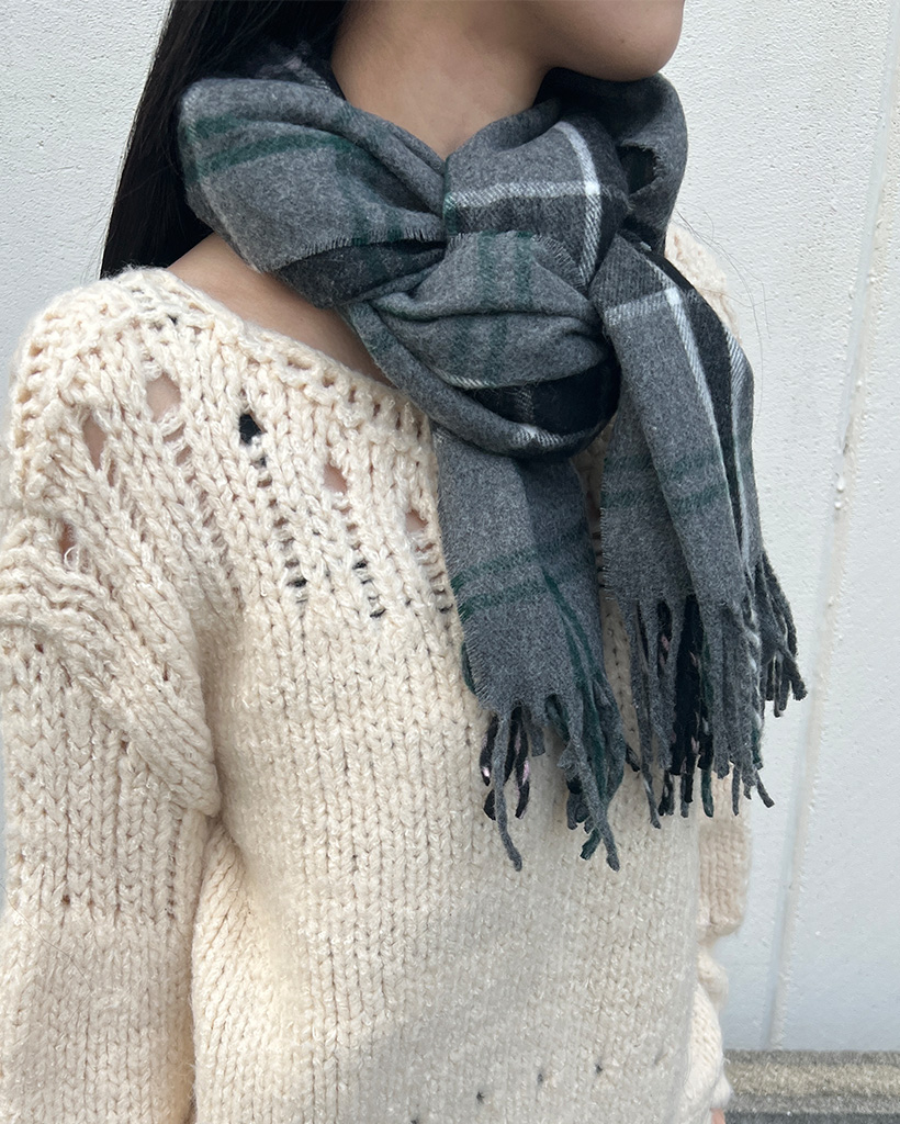 チェックパターンマフラー