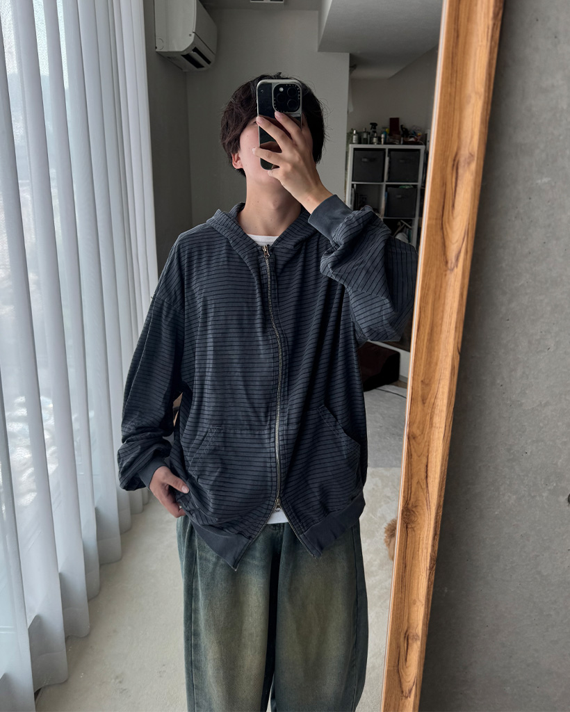 ピグメントボーダーパーカー | ファッション通販サイト NUGU