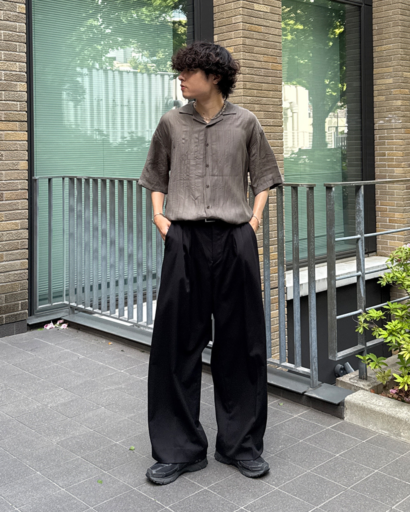 ファッションデザイナー スリータックワイドスラックス | ファッション通販サイト NUGU パンツ