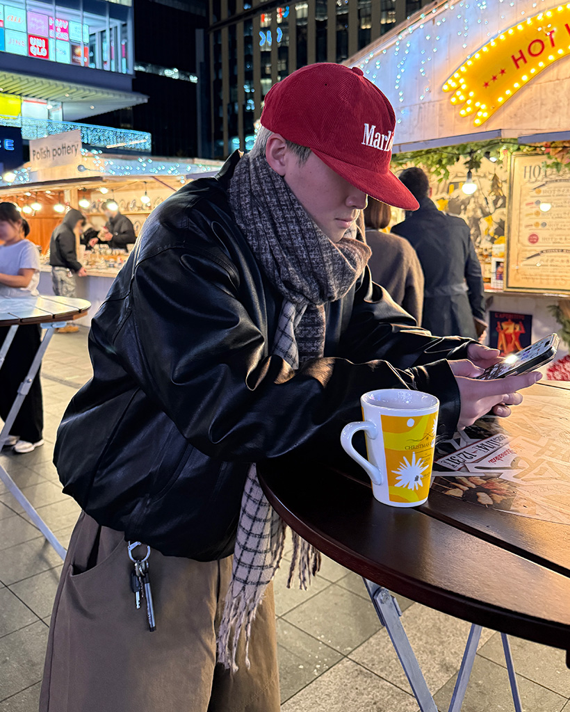 フェイクレザーブルゾン