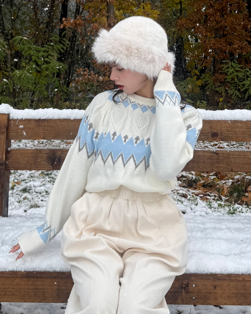 ジグザグフェアアイルパターンニットセーター | ファッション通販