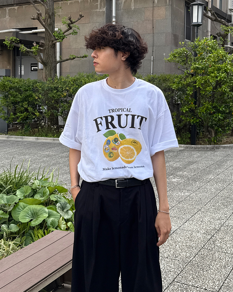 レモンプリントハーフTシャツ | ファッション通販サイト NUGU
