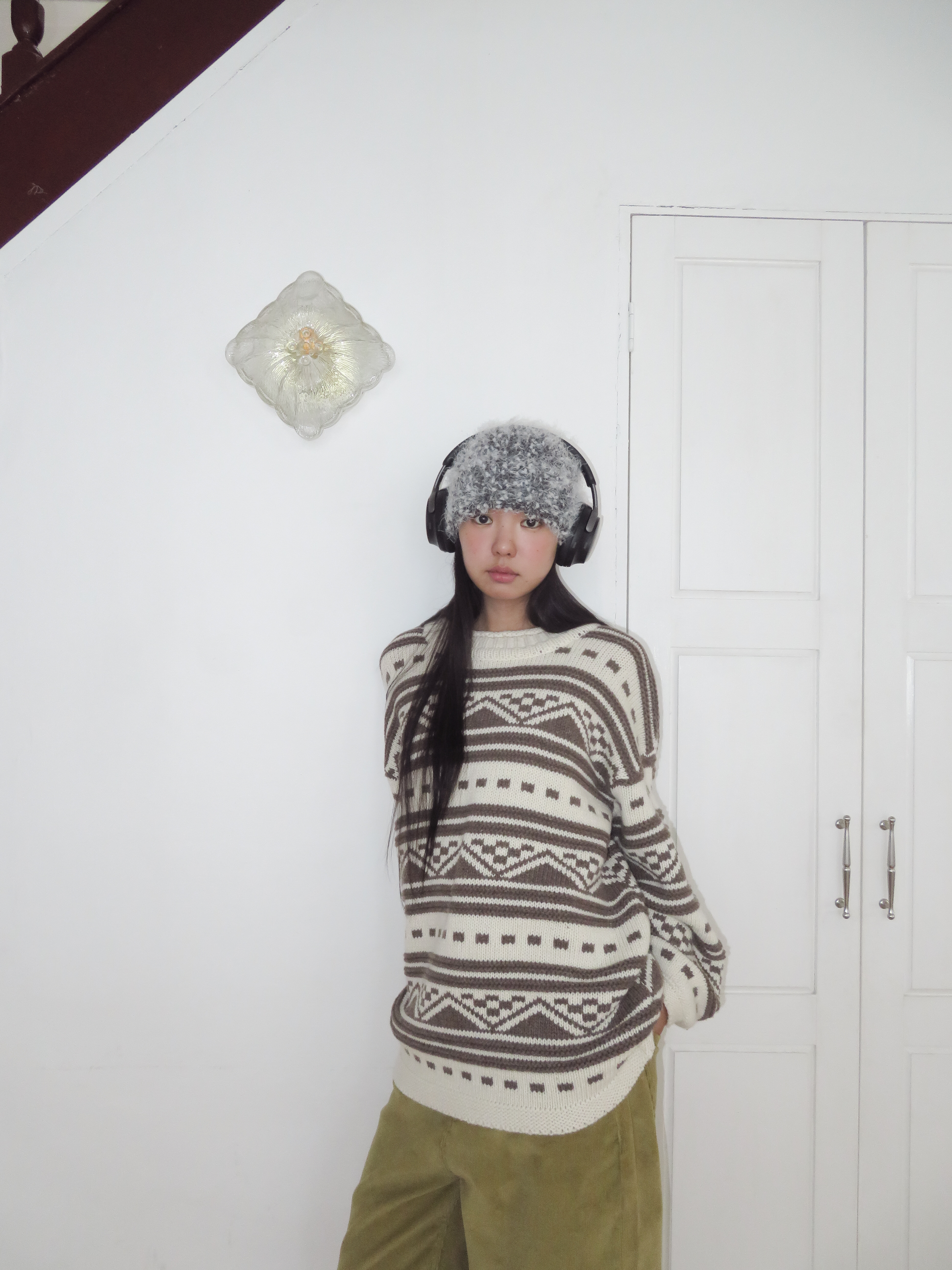 Nomad Fair Isle Pullover, Brown