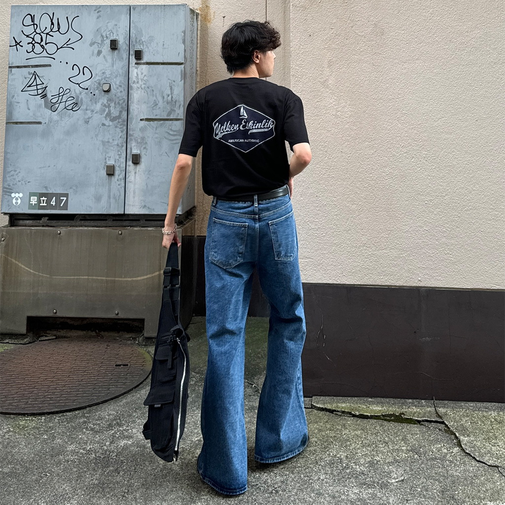 専用　　ジェンヌ　フレアジャンパーフレアパンツ ハイウエスト カットジャカード フレアパンツ[品番：MKSW0055046