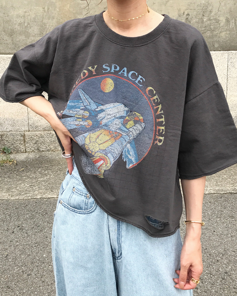 プリントウォッシングTシャツ