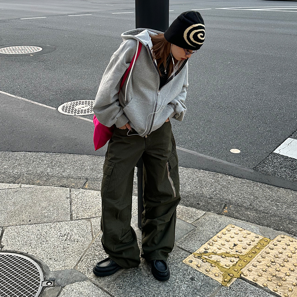 カーゴジップワイドパンツ | ファッション通販サイト NUGU