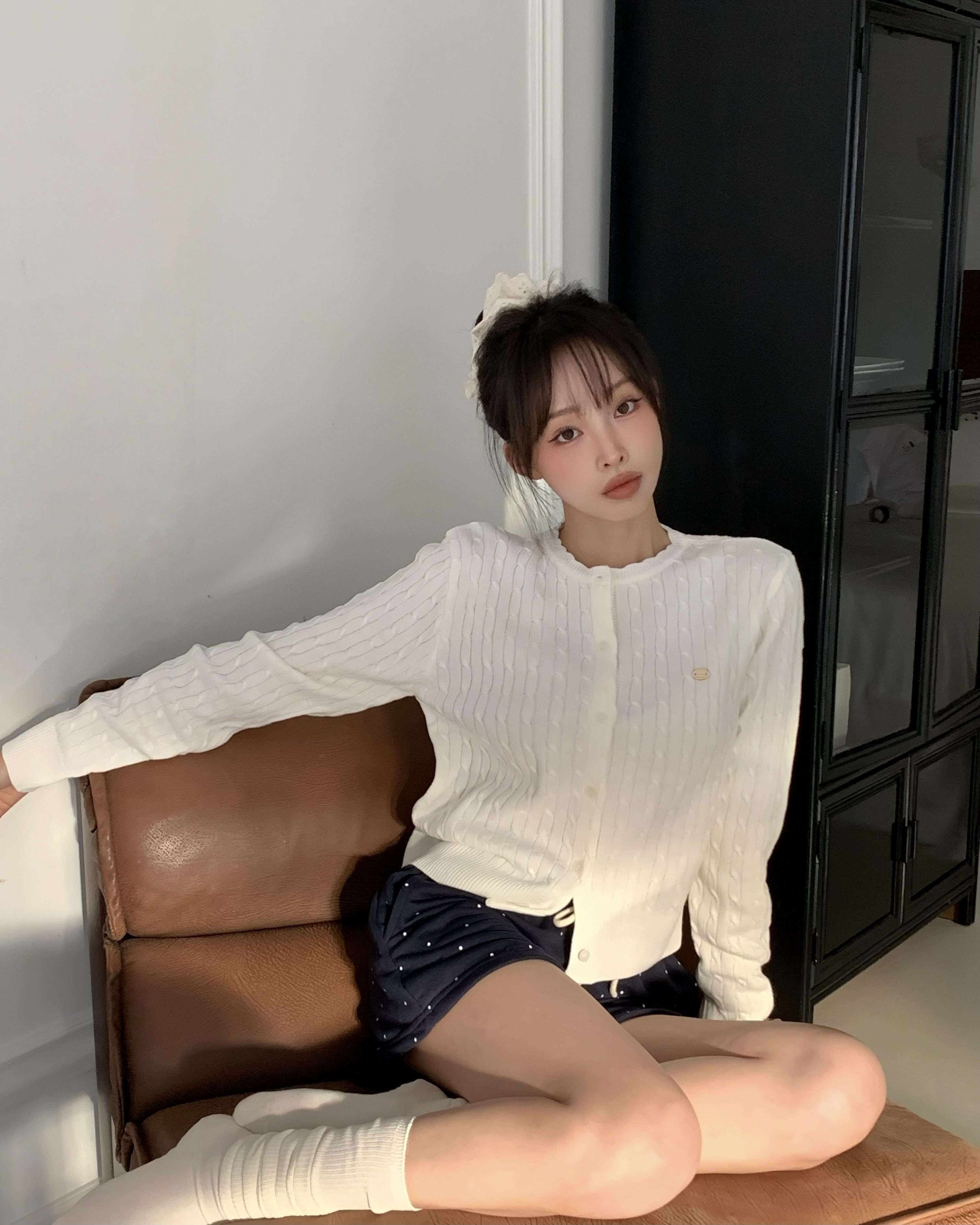 [Influencer pick] Ritti Cable Round Neck Long Sleeve Cardigan