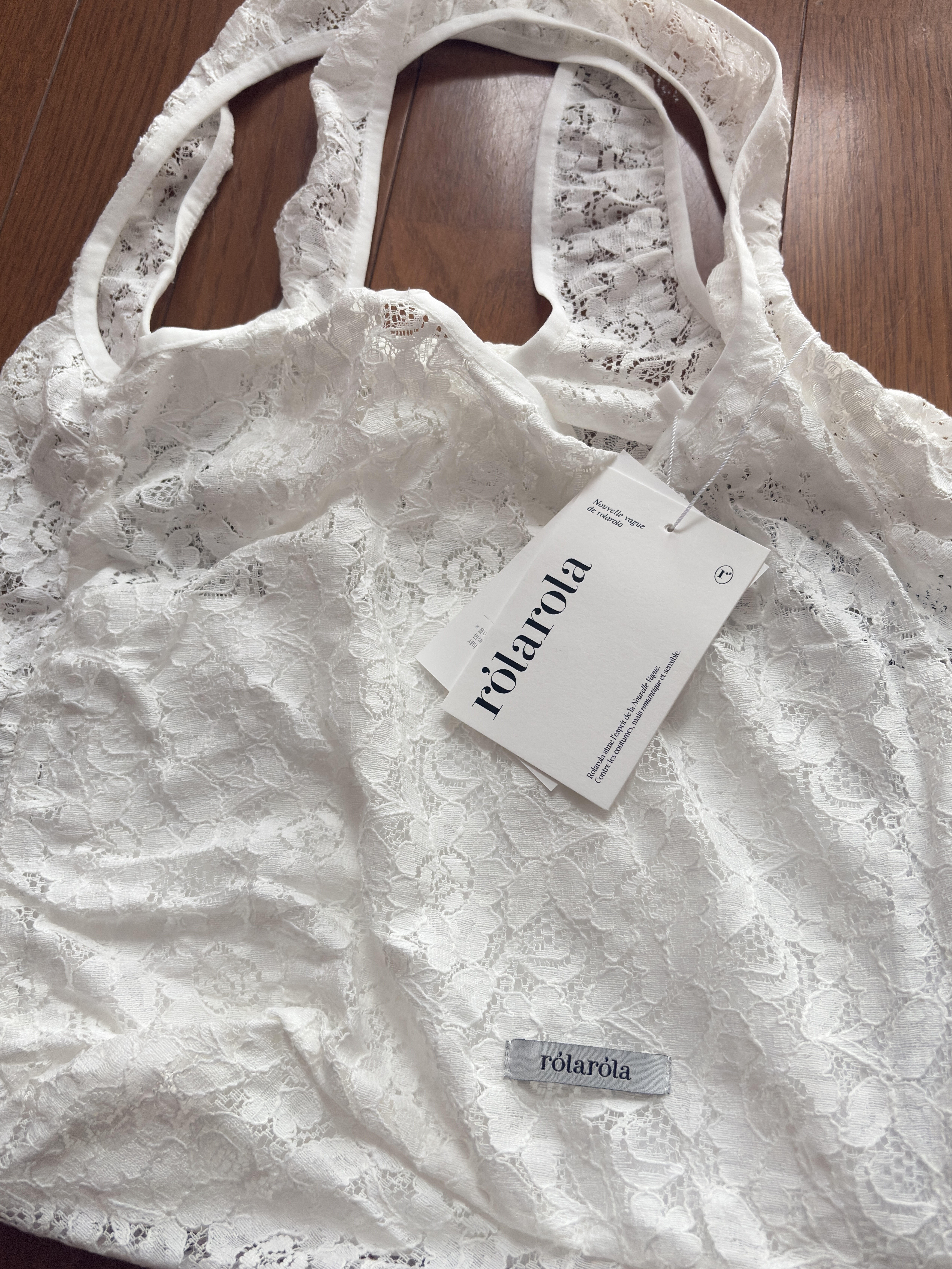LACE ECO BAG WHITE | ファッション通販サイト NUGU