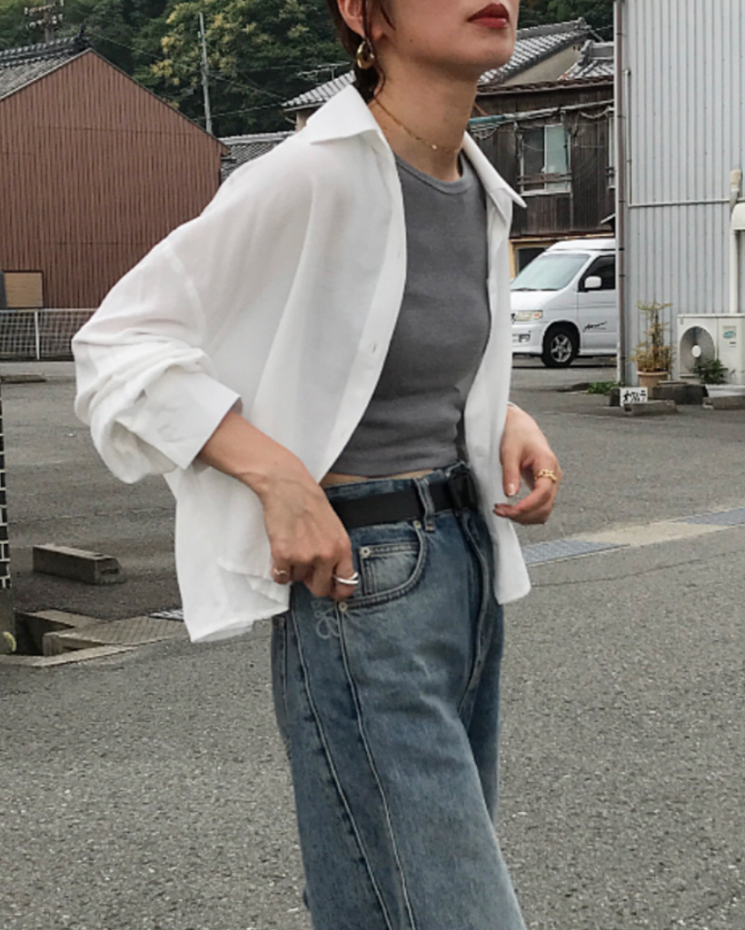 クロップドロングスリーブシャツ | ファッション通販サイト NUGU